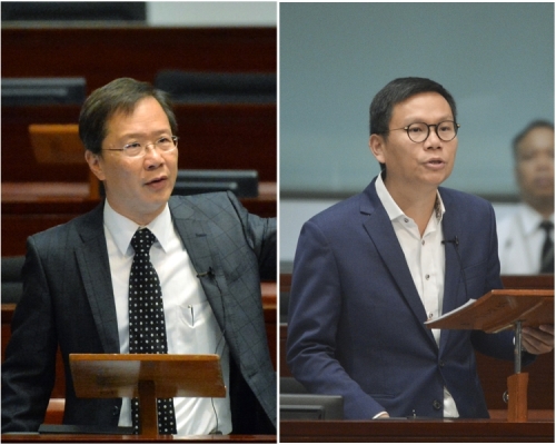 陈恒镔料港珠澳大桥超支政府需付43亿元;郭家麟质疑不公平。资料图片