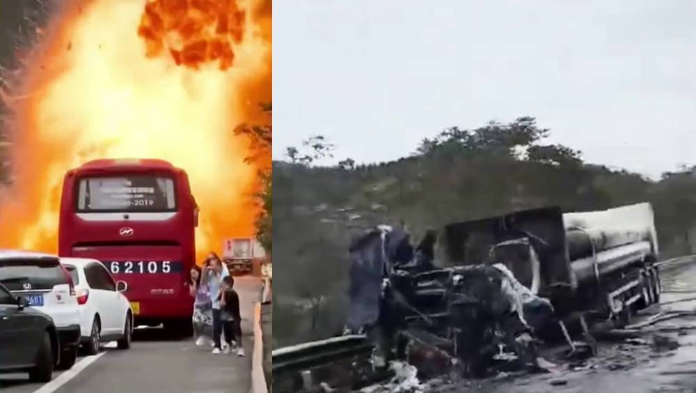 山西運油車發生爆炸現場如災難片，親歷者講述逃生經過。