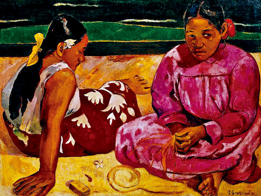 在大溪地生活的日子，改变了高更的绘画风格，笔触更粗粝，用色更猛烈。　