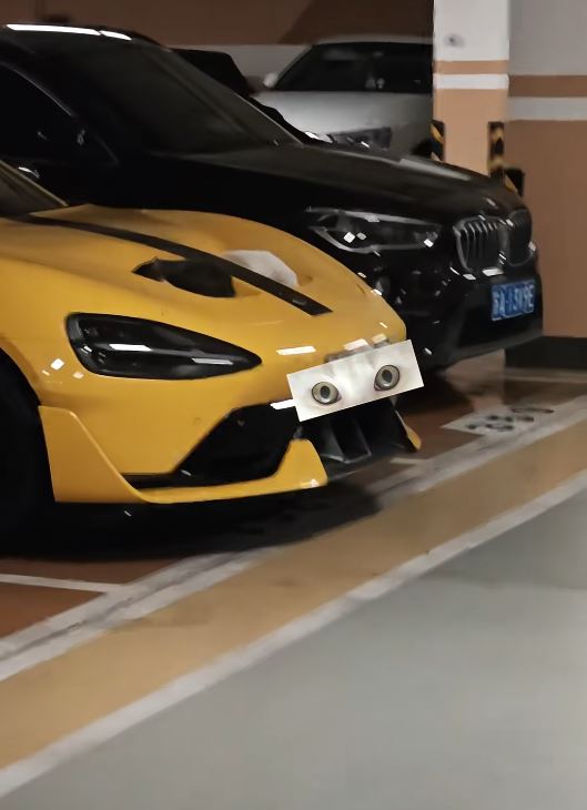 小米SU7 Ultra車頭冚的雙凹位變完美貓窩。小紅書