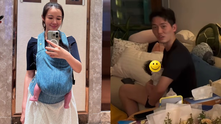 麥明詩不再用圖案遮擋兒子正面。