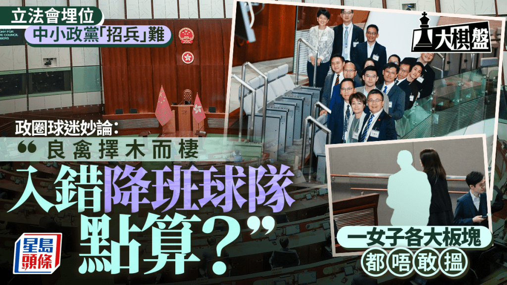 大棋盤︱立會板塊大整合 中小政黨招兵買馬有難度 政圈：良禽擇木而棲