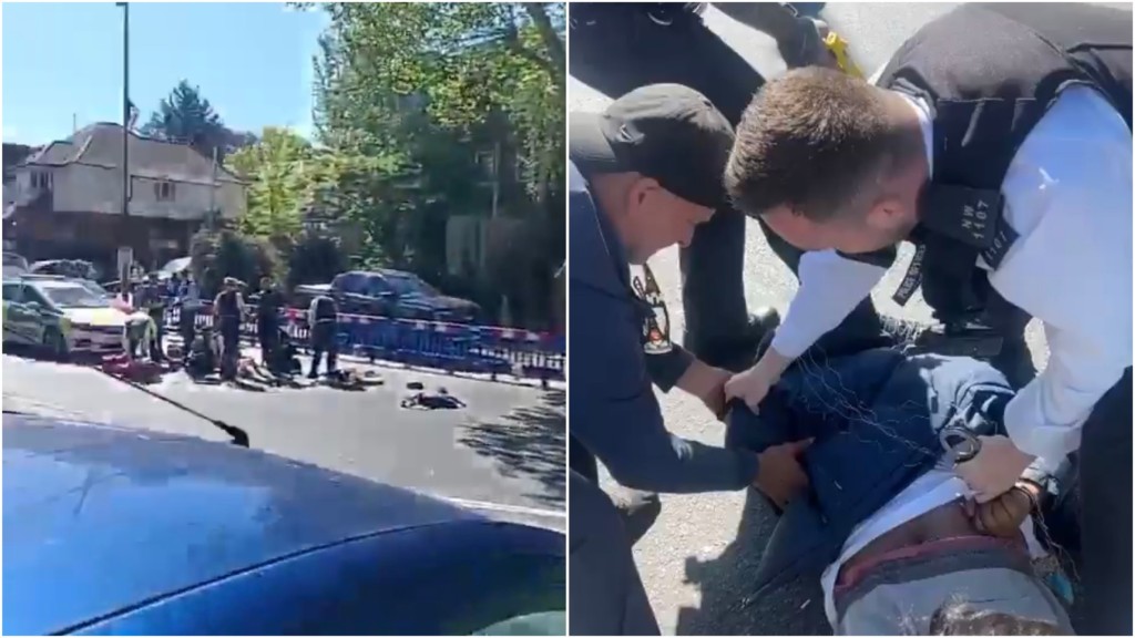 英國倫敦北部格德斯綠地（Golders Green）發生針對猶太人的持刀傷人案。 X