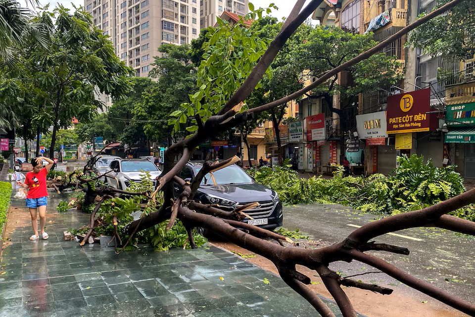 台风摩羯在越南广泛地区造成严重破坏。路透社