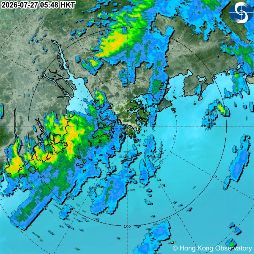 天文台雷達圖像。 天文台雷達圖像。