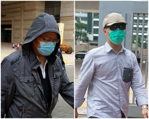首被告蕭旭文(左)及次被告陳開賢。