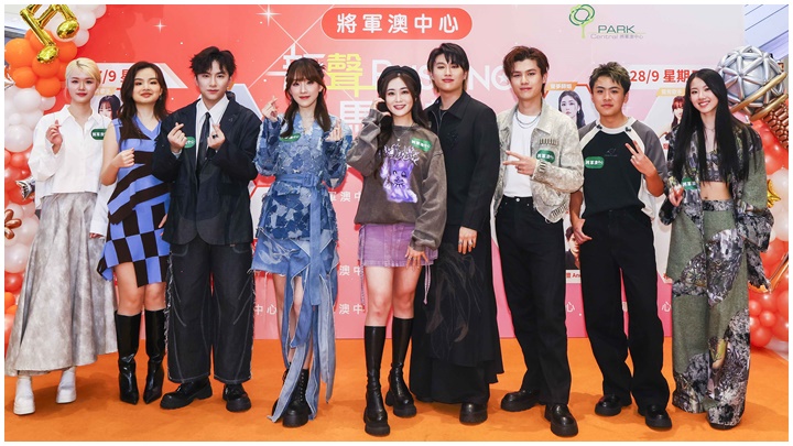 林沚羿帶同8位《聲秀》選手出席將軍澳中心的《新聲Busking》馬拉松。