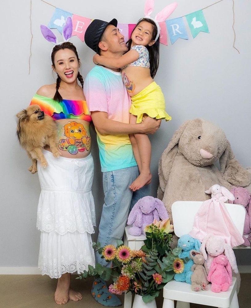 楊洛婷已有一女,如今與女兒每天都拍片紀錄懷第二胎的過程。