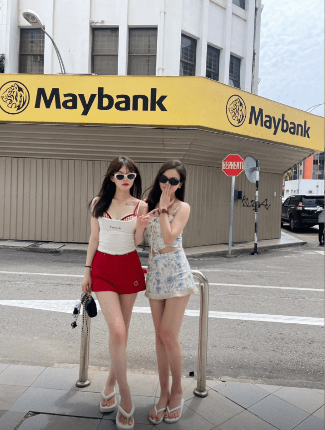 这间Maybank分行变成网红打卡热点。（抖音）