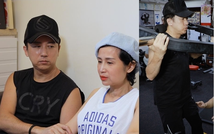 林子博太太抱病出鏡撐老公，好有愛。