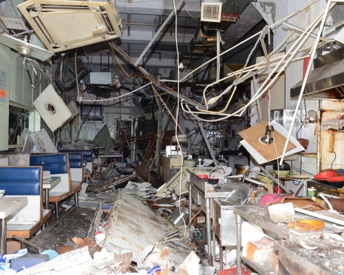 土瓜灣長寧街一茶餐廳廚房氣體爆炸。資料圖片
