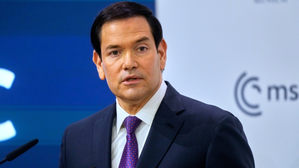 美國國務卿魯比奧在慕尼黑安全會議上發表的講話。美聯社