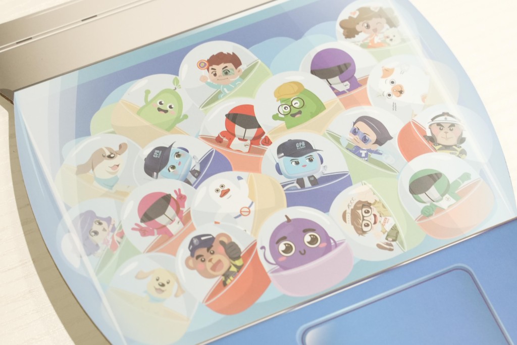 不同吉祥物的造形都活潑可愛。