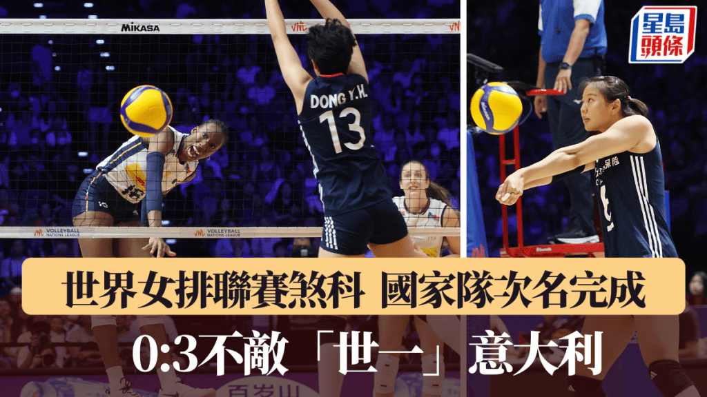 國家隊0:3不敵「世一」意大利,次名完成香港站。