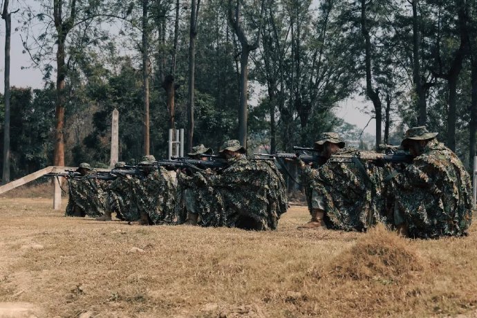 駐守在中緬邊境地區的解放軍。