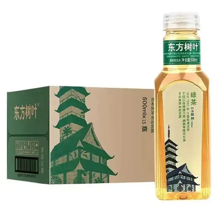 農夫山泉旗下東方樹葉的綠茶產品。 農夫山泉京東旗艦店截圖