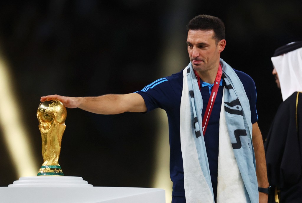 史卡朗尼領阿根廷贏得世界盃冠軍。Reuters