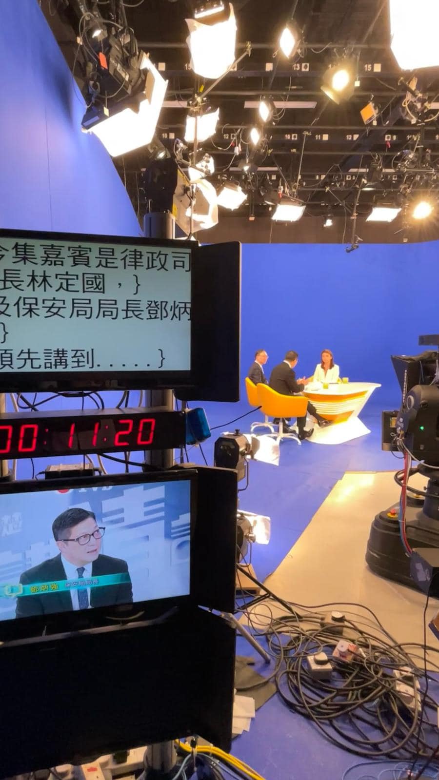 鄧炳強及林定國今早一連接受4間傳媒機構訪問。鄧炳強FB圖片