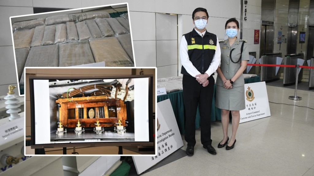海關偵破利用電力變壓器販運毒品的案件,檢獲約76公斤懷疑冰毒,估計市值約4600萬元。楊偉亨攝