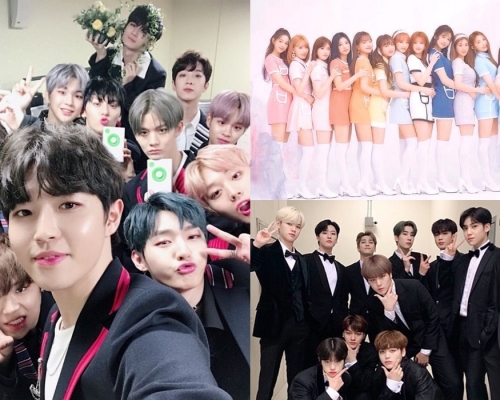Wanna One、IZ*ONE、X1均受今次造假風波影響。