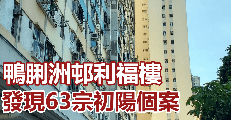 香港仔鴨脷洲邨利福樓完成強檢。資料圖片