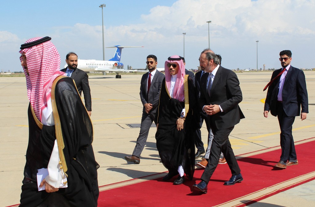 沙特外長費薩爾到訪敘利亞。 路透
