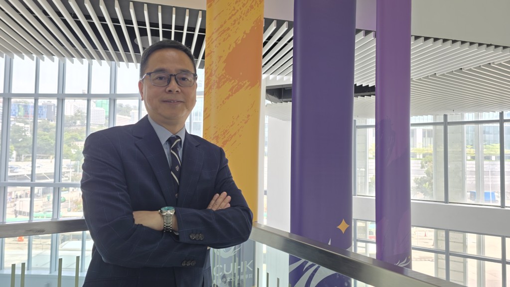 陳鶴安稱，「AI教育應追求更高的教學質素，而非量化指標，但我看不到學界有這樣想法與要求。」 梁子健攝