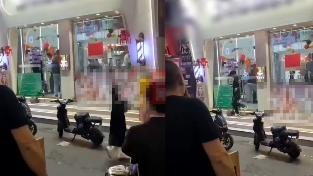 事發時，理髮店內有人扭打，之後有人從店內逃離。