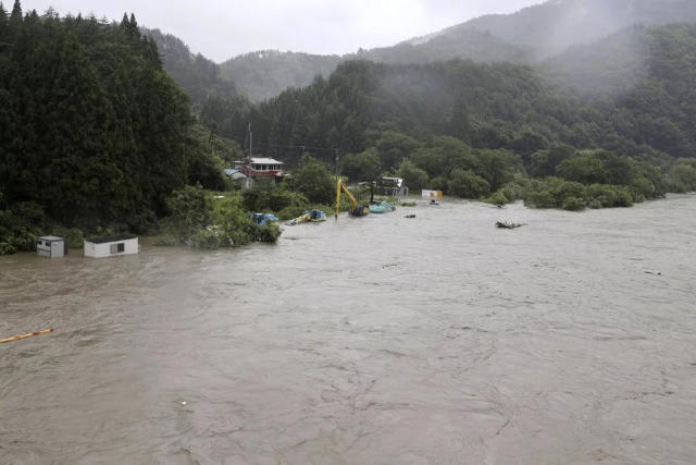 岩手河川暴漲。網上圖片