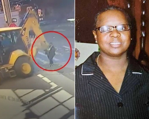 護士過馬路低頭睇手機,頭撞挖泥車後遭輾壓身亡。