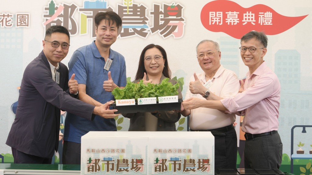 馬鞍山西沙路花園首個都市農場試驗項目今日開幕。