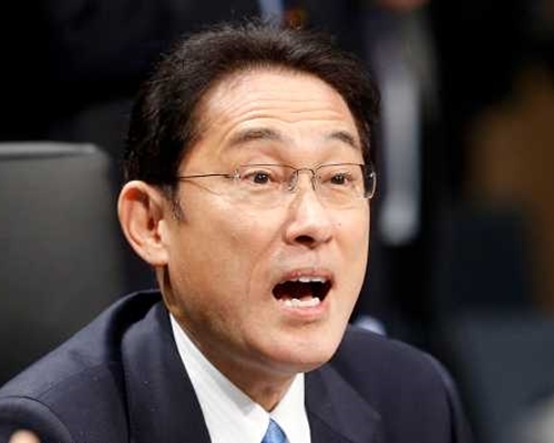 日本外相岸田文雄在德國出席峰會。AP
