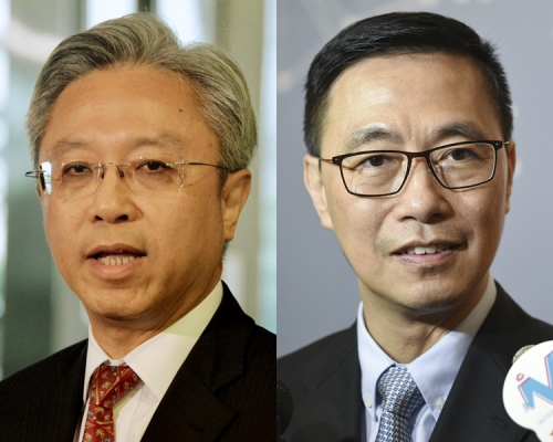 左：公務員事務局局長羅智光；右：教育局局長楊潤雄。資料圖片