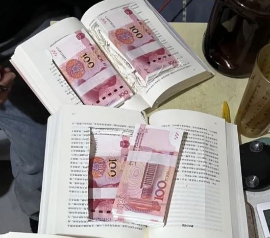 杜某將書本挖空準備給「女友」投資。抖音＠眉山探