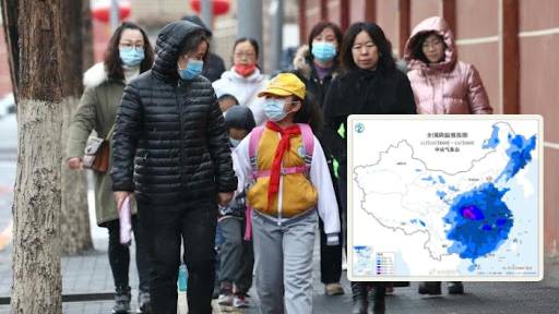 内地发布寒潮预警。