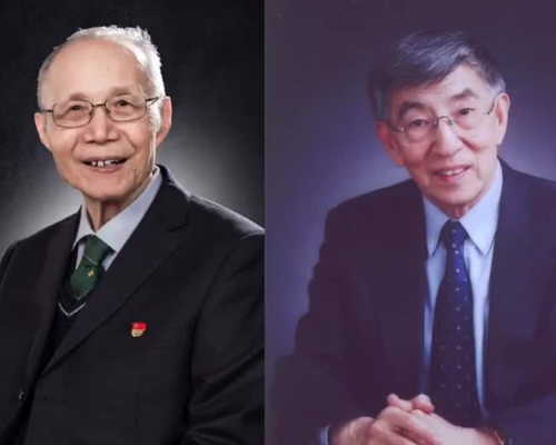 飛機設計師顧誦芬（左）及核能科學家王大中（右）獲國家最高科學技術獎。