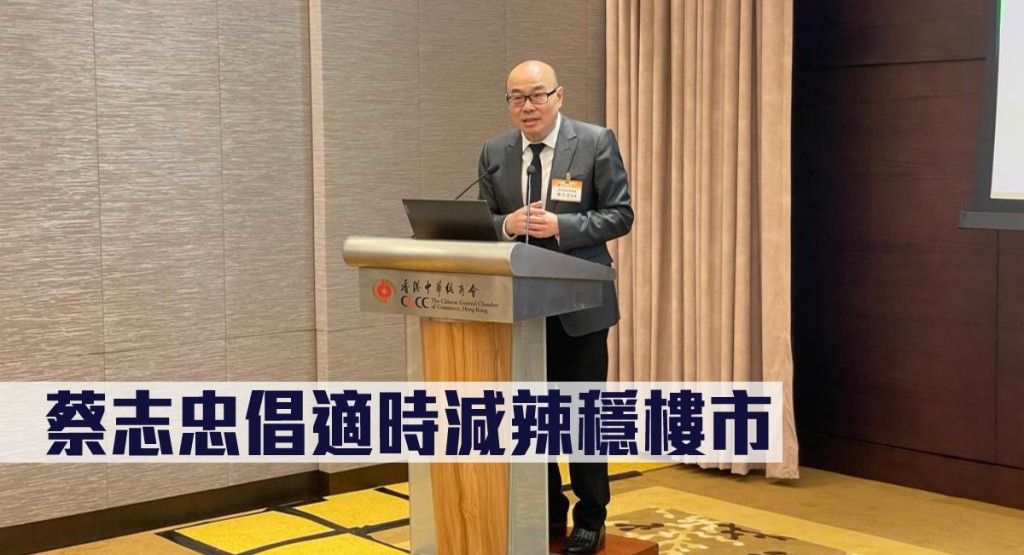 蔡志忠倡適時減辣穩樓市。