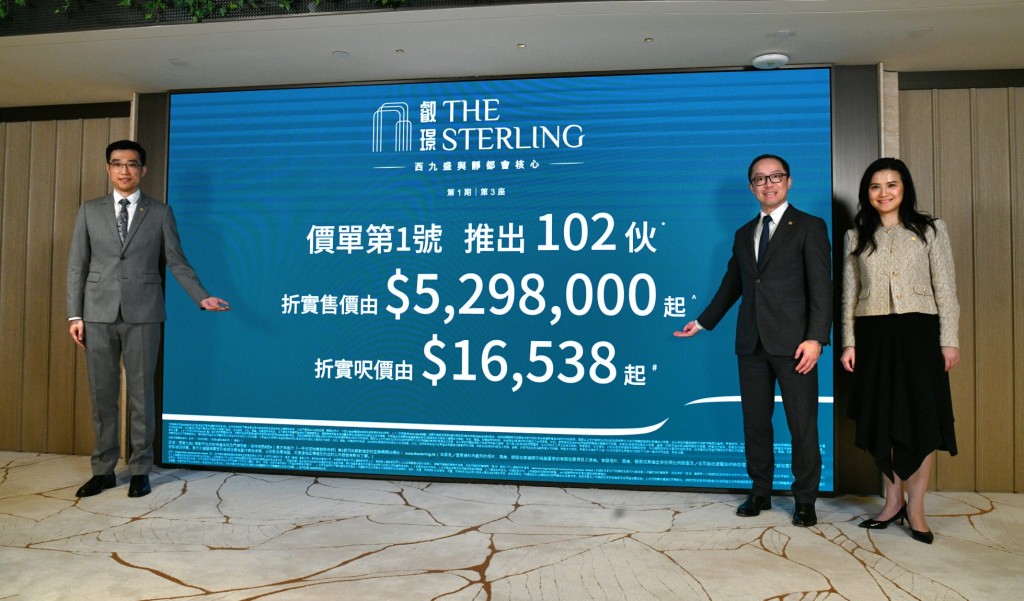 叡璟I首批推出102伙,折實售價由529.8萬至1,237.1萬元。 叡璟I首批推出102伙,折實售價由529.8萬至1,237.1萬元。