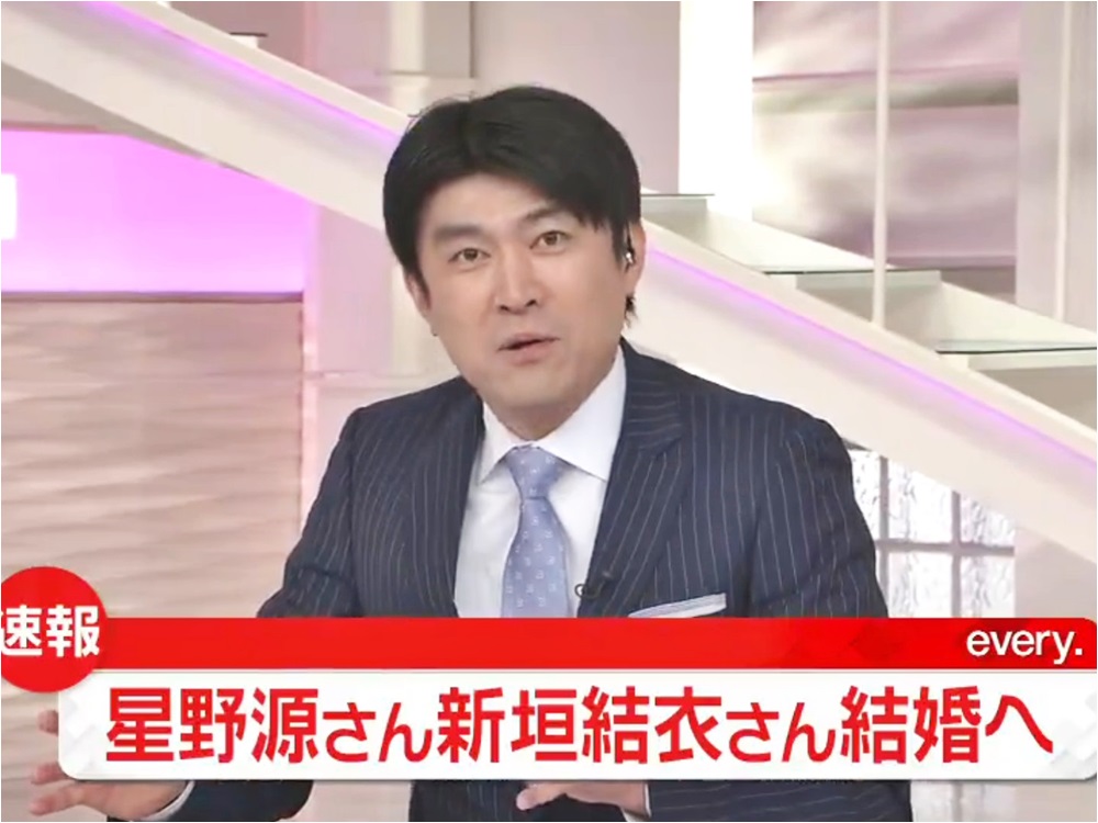 主播藤井貴彥聽到消息時亦大吃一驚。網圖