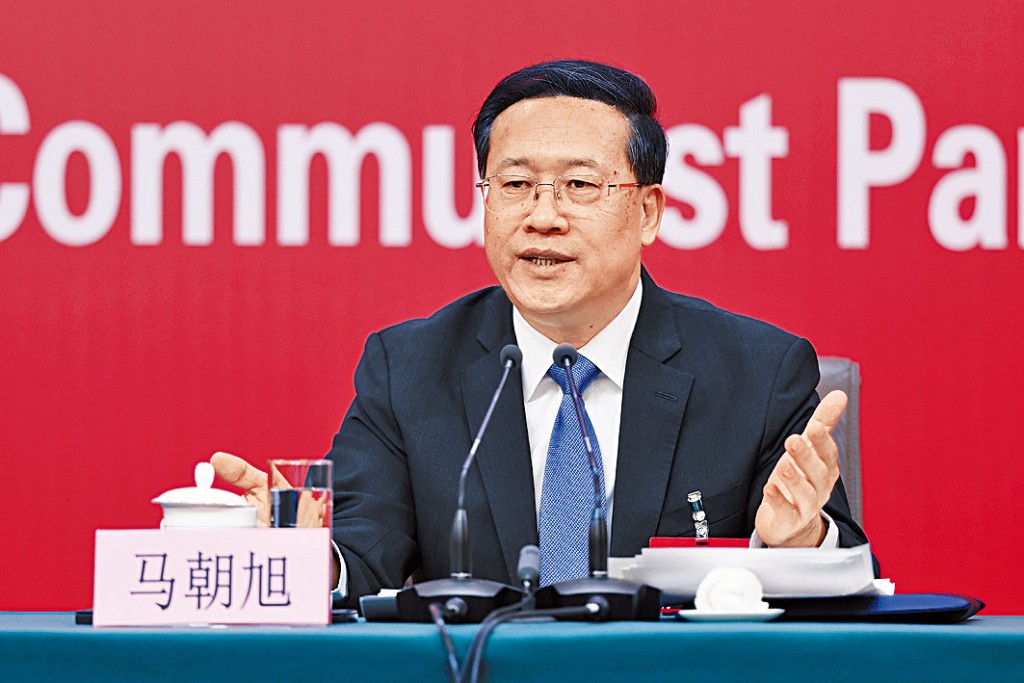馬朝旭去年出席中宣部記者會。