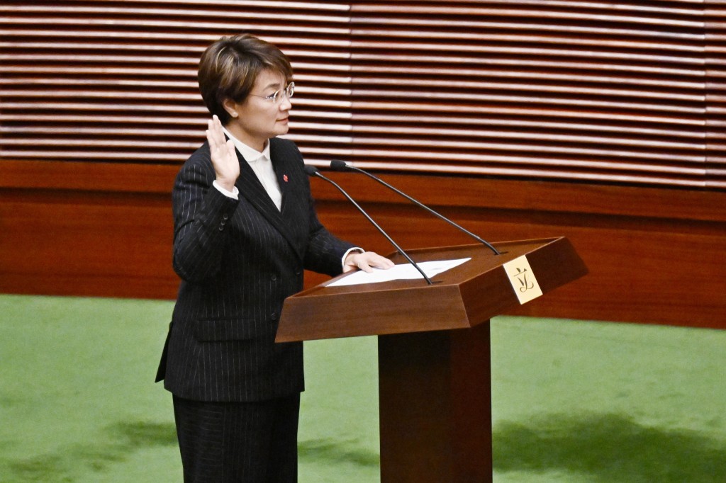 方國珊日前於立法會宣誓就任。資料圖片