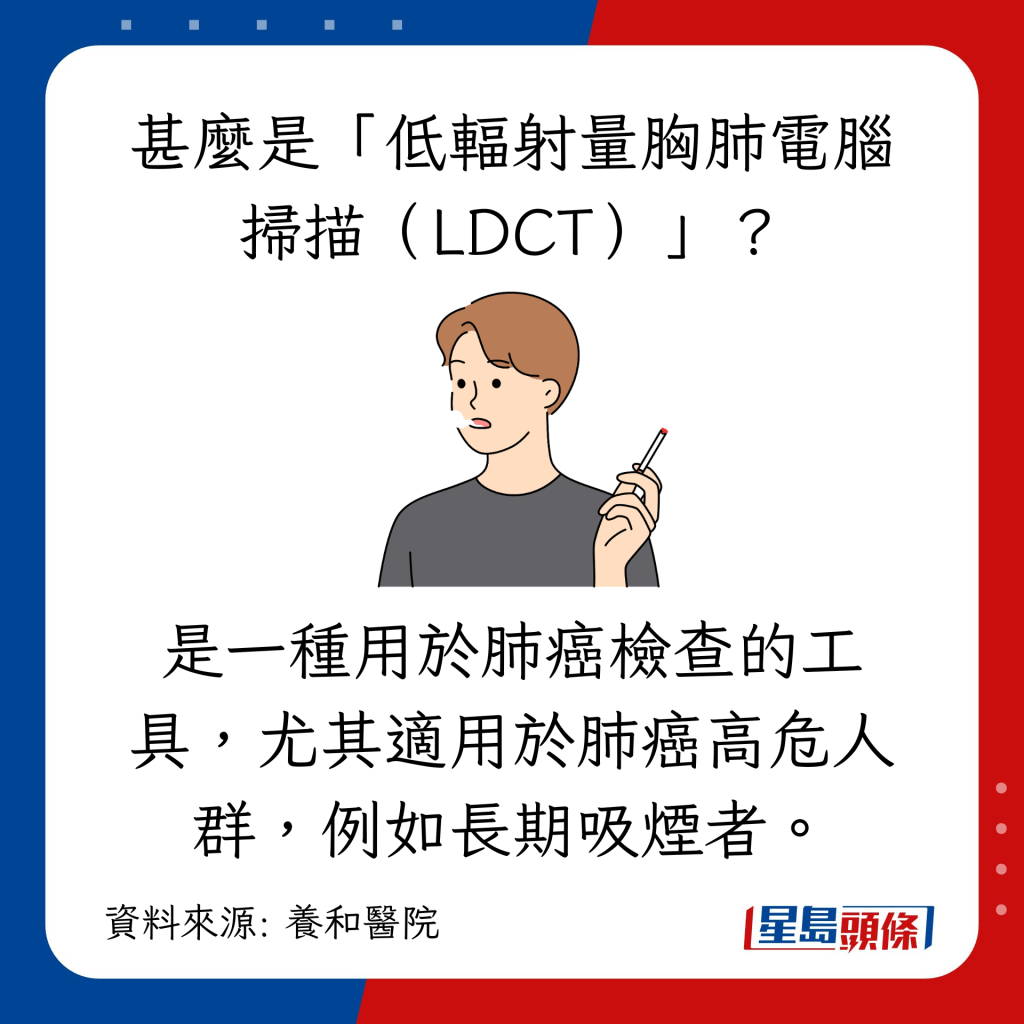 甚麼是「低輻射量胸肺電腦掃描（LDCT）」