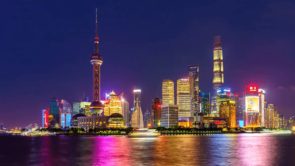 上海外灘夜景。