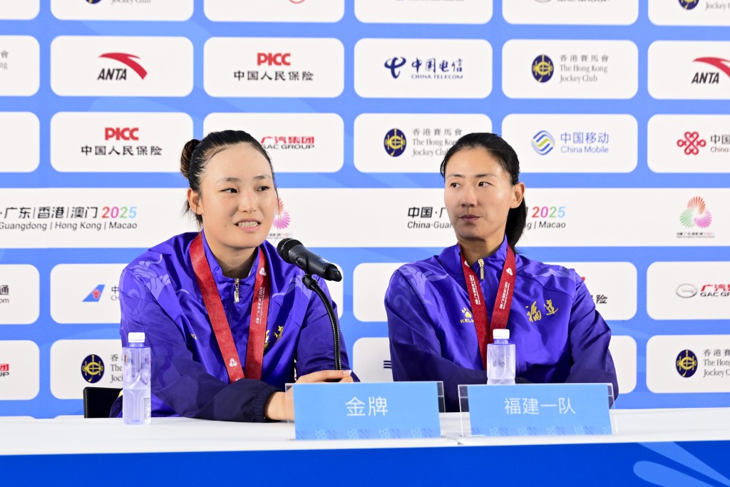 薛晨/韋津津取得全運會香港賽區首面金牌。廖偉業攝 薛晨/韋津津取得全運會香港賽區首面金牌。廖偉業攝