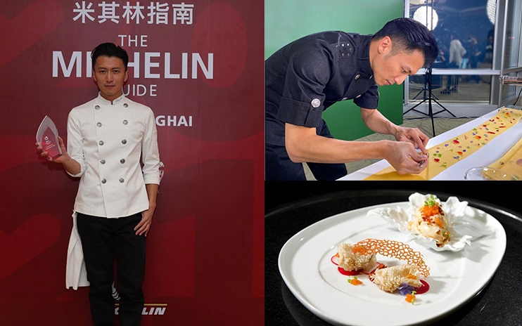 謝霆鋒昨晚獲邀出席上海米芝蓮指南2021晚宴，獲封「米芝蓮之友」，更在晚宴即場獻技大煮創意料理。