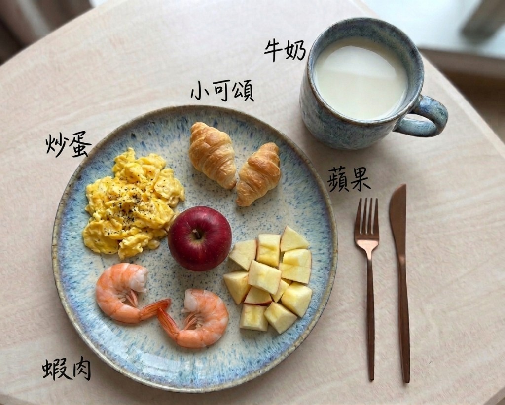 元氣鮮蝦早餐(AI生成示意圖) 元氣鮮蝦早餐(AI生成示意圖)