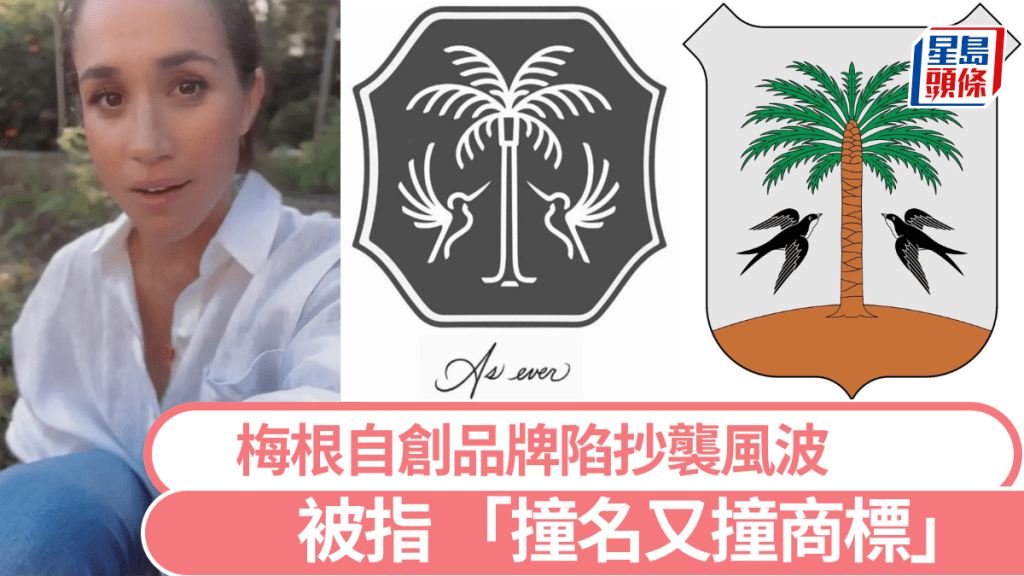 梅根陷抄襲風波｜與紐約服飾品牌撞名 商標又似西班牙鎮徽