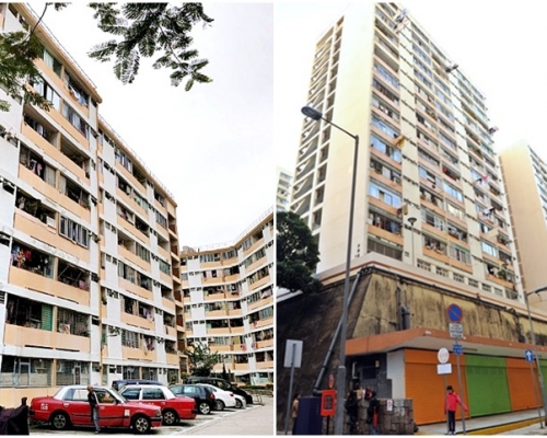 房協冀重建真善美村(左)及樂民新村。資料圖片