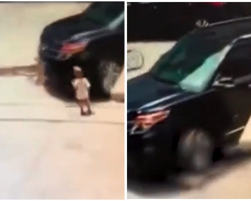 司機輾斃1歲幼童稱未注意，交警：須負全責。影片截圖