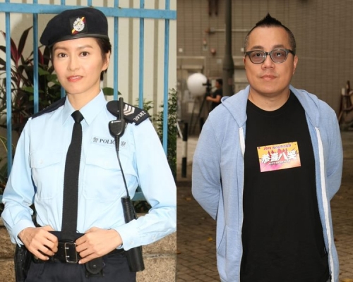 梁詠琪穿PTU制服夠晒型格。